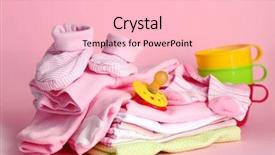  Presentation with baby clothes - Audience pleasing PPT layouts consisting of pile of baby clothes backdrop and a lemonade colored foreground