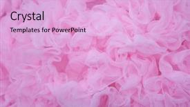  Presentation with feminine - Presentation theme consisting of pink feminine net fabric background background and a lavender colored foreground