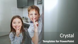  Presentation with fridge - Slide set consisting of  background and a  colored foreground