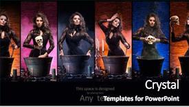  Presentation with witchcraft - Slide deck having girls background - different photos of young background and a black colored foreground