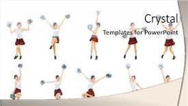  Presentation with win win - PPT layouts enhanced with girls cheerleaders together we'll win background and a white colored foreground