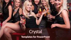  Presentation with girls night - Audience pleasing slides consisting of girls company having fun backdrop and a wine colored foreground