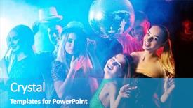  Presentation with girls night - Theme having girls hair people in brilliant background and a teal colored foreground