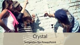  Presentation with retail smart phone - Amazing presentation design having girls having fun together outdoors backdrop and a  colored foreground