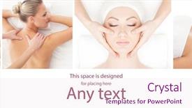  Presentation with massage therapy - Cool new presentation theme with girls having recreation therapy collage backdrop and a lemonade colored foreground