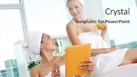  Presentation with salon - Slide set with fireworks festival over hong kong background and a dark gray colored foreground