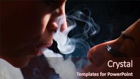  Presentation with hookah smoke - Audience pleasing PPT theme consisting of girls in smoke with hookah backdrop and a wine colored foreground