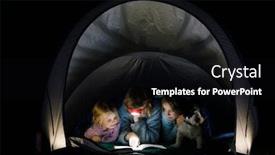  Presentation with girls night - Cool new theme with girls-laying-in-a-camping backdrop and a black colored foreground