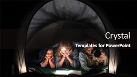  Presentation with girls night - Slides enhanced with girls-laying-with-dog background and a wine colored foreground