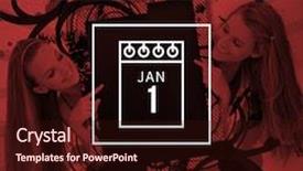  Presentation with black girls - PPT layouts with girls pointing to black copy space on cursive design background against calendar background and a wine colored foreground