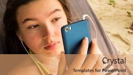  Presentation with puberty - Theme enhanced with girls puberty - close-up portrait of a teenager background and a coral colored foreground