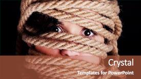  Presentation with woman tied rope sexual - Presentation with girls trafficking - tied up scared woman face background and a red colored foreground