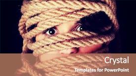  Presentation with indian woman bridal face - Presentation enhanced with girls trafficking - tied up scared woman face background and a coral colored foreground