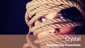  Presentation with violence - Presentation with girls trafficking - violence concept background and a coral colored foreground