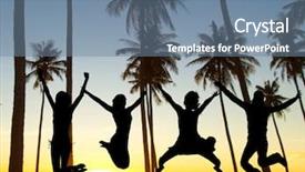  Presentation with philippine folk dance - Audience pleasing PPT theme consisting of girls weekend - dance the night away backlit backdrop and a  colored foreground