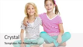  Presentation with my best friend - Presentation theme with pieces of the interstate highway background and a ocean colored foreground.