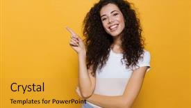  Presentation with cute - Slide set featuring girly - photo of beautiful excited young background and a gold colored foreground