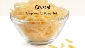  Presentation with glass ceiling shattered - Cool new PPT theme with gitter - glass bowl of grated cheese backdrop and a blonde colored foreground