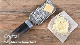  Presentation with parchment paper - Colorful presentation enhanced with gitter - parmesan cheese and grater backdrop and a coral colored foreground