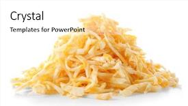  Presentation with white cheese - Audience pleasing PPT theme consisting of gitter - pile of grated cheese backdrop and a white colored foreground
