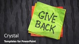  Presentation with black paper - PPT layouts having give-back-inspirational-reminder-handwriting background and a  colored foreground