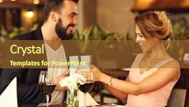  Presentation with romantic gift - Colorful PPT theme enhanced with give gift love - picture of romantic couple dating backdrop and a tawny brown colored foreground