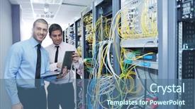  Presentation with tech support - Slide deck having give help and support background and a ocean colored foreground