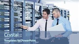  Presentation with tech support - Slides with give help and support background and a ocean colored foreground