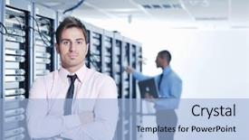  Presentation with group support - Cool new PPT theme with give help and support backdrop and a light blue colored foreground