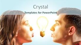  Presentation with kiss - Slides having give-me-a-kiss-mixed background and a sky blue colored foreground