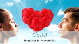  Presentation with kiss - Colorful theme enhanced with give-me-a-kiss-mixed backdrop and a sky blue colored foreground