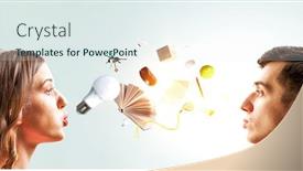  Presentation with kiss - Colorful slides enhanced with give-me-a-kiss-mixed backdrop and a sky blue colored foreground