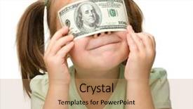  Presentation with eyes - Colorful presentation theme enhanced with give money - cute little girl is covering backdrop and a coral colored foreground