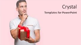  Presentation with what idea present by the picture - Beautiful slide deck featuring give reason - handsome young man giving backdrop and a lemonade colored foreground