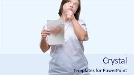  Presentation with down syndrome special education - Colorful PPT theme enhanced with give reason - young adult woman with down backdrop and a  colored foreground