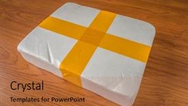  Presentation with cannabis packaging - Amazing PPT layouts having give recieve - packaging foam box backdrop and a  colored foreground