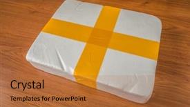  Presentation with packaging technology - Cool new theme with give recieve - packaging foam box backdrop and a  colored foreground