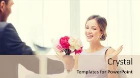  Presentation with give - Audience pleasing theme consisting of give recieve - restaurant couple and holiday concept backdrop and a  colored foreground