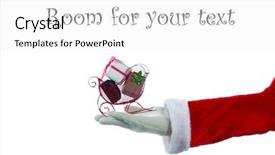 Presentation with christmas red - Beautiful presentation theme featuring give recieve - santa claus arm holds backdrop and a white colored foreground