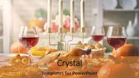  Presentation with give thanks - Audience pleasing theme consisting of give thanks - happy thanksgiving day autumn feast backdrop and a gold colored foreground