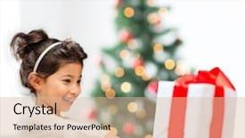  Presentation with christmas presents - PPT theme consisting of give thanks - holidays presents christmas x-mas birthday background and a lemonade colored foreground