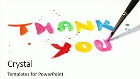  Presentation with thank - Audience pleasing PPT theme consisting of give thanks - thank you written in vibrant backdrop and a pink colored foreground