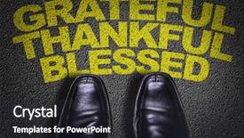  Presentation with give thanks - Audience pleasing PPT theme consisting of give thanks - top view of business shoes backdrop and a dark gray colored foreground