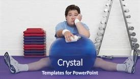  Presentation with tired - Theme having give up - portrait of a tired overweight background and a ocean colored foreground