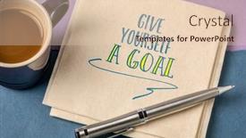  Presentation with goal setting - Slide set featuring give-yourself-a-goal-inspirational background and a lemonade colored foreground