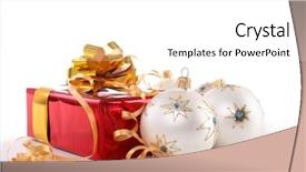  Presentation with christmas tree - Presentation theme featuring giveaway - christmas tree decorations santa gifts background and a white colored foreground