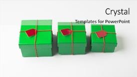  Presentation with green color - Theme enhanced with giveaway - group of various sizes green background and a white colored foreground