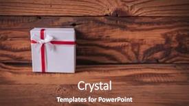  Presentation with old wood - Slide set consisting of giveaway - nice little present box background and a tawny brown colored foreground