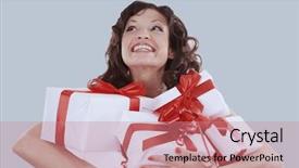  Presentation with footprints in the sand picture - Cool new PPT layouts with giveaway - picture of cheerful santa helper backdrop and a coral colored foreground