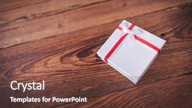  Presentation with old wood - Beautiful PPT layouts featuring giveaway - red and white present box backdrop and a tawny brown colored foreground